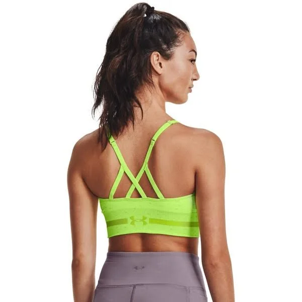 Under Armour Women's Seamless Low Long Heather Sports Bra - Green - Xs