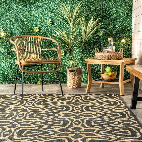 nuLOOM Dakota Geometric Indoor/Outdoor Area Rug - 8& x 10& - Charcoal