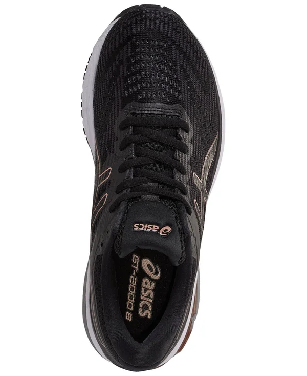 Asics Women's GT 2000 8 - Black - Rose Gold - 9 - D