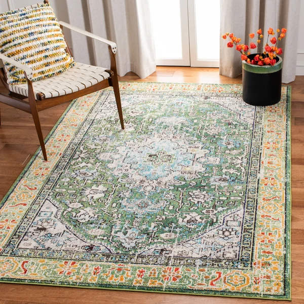 Safavieh Madison Green/Turquoise 8 ft. x 10 ft. Area Rug