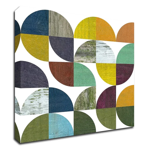 14x22 x 14x22 Rustic Rounds 3.0 by Michelle Calkins Print on Canvas