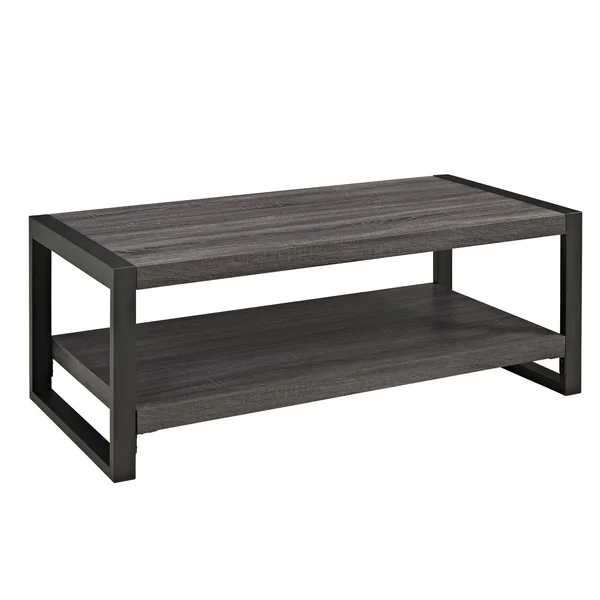 Walker Edison 48x22 Coffee Table - Charcoal