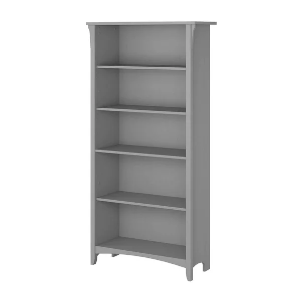 Bush Furniture Salinas Tall 5 Shelf Bookcase, Ash Brown