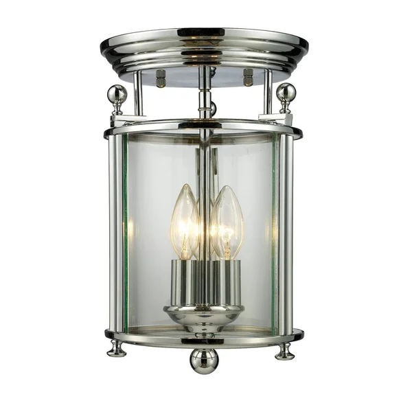 New Zlite Product Wyndham Collection 3 Light Flush Mount in Chrome Finish 134FN
