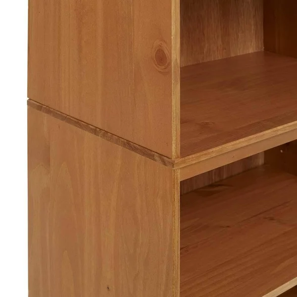 Walker Edison Spencer 70x22 Tall 4 Shelf Wood Bookcase - Caramel