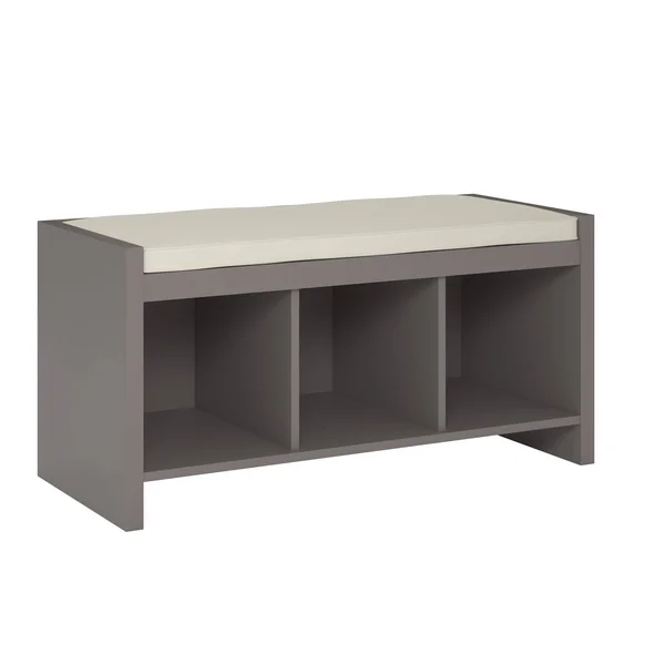 Ameriwood Home Penelope Entryway Storage Bench with Cushion in Taupe