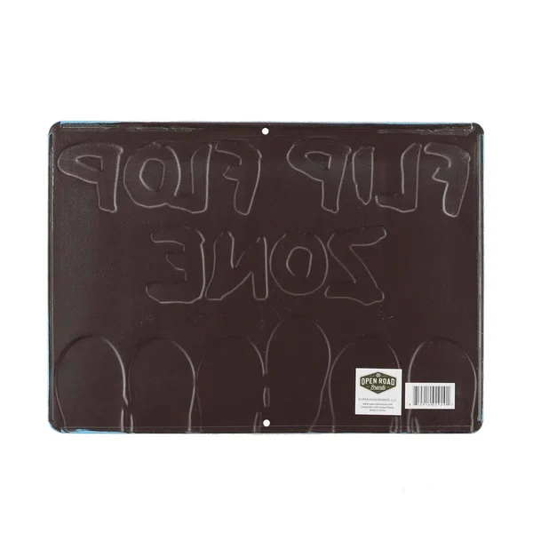Open Road Brands 90160783-S Flip Flop Zone Embossed Tin Sign