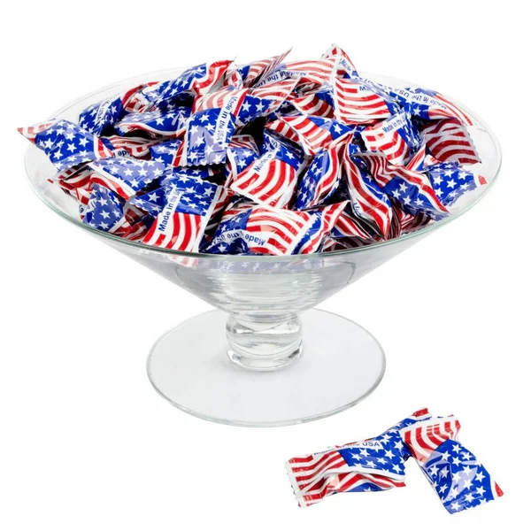 American Flag Buttermints Individually Wrapped - 1000/Case