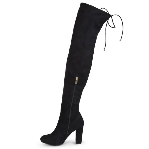 Journee Collection Women's &Maya& Faux Suede Regular and Wide Calf Over-The-Knee Boots - 9 Medium Width/Medium Calf - Black