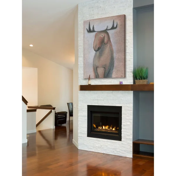 Marmont Hill 'Happy Moose' Painting Print on Wrapped Canvas, Brown