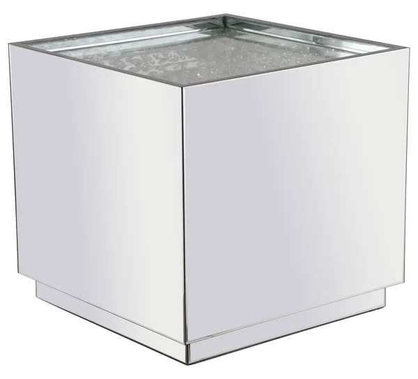 Elegant Lighting Mf92002 Modern 24 inch Square Crystal End Table Clear Royal Cut Crystal