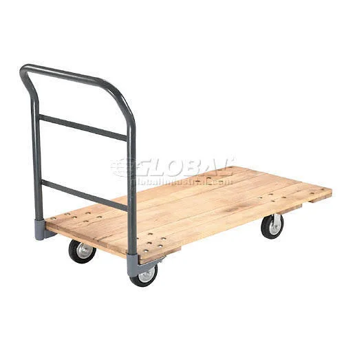 Global Industrial Hardwood Deck Platform Truck 60 x 30 1400 lb. Capacity 5x22 Rubber Casters 952505