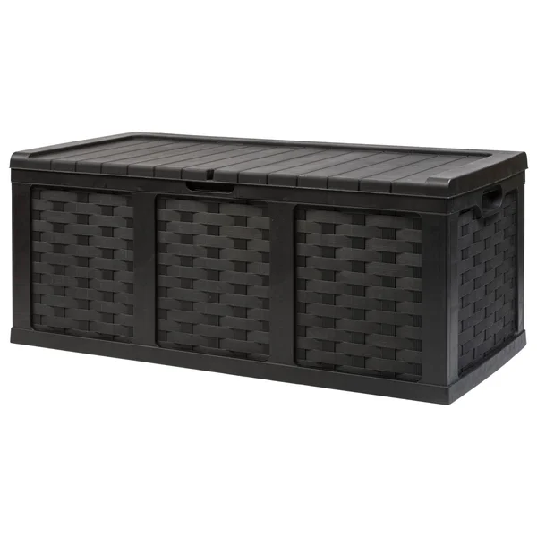 Starplast 153 Gallon Plastic Deck Box - Black