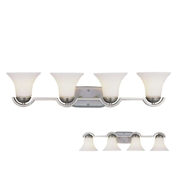 Transglobe 2454BN 4 Globe Bathroom Vanity Light Fixture - Nickel