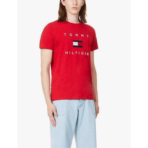 Tommy Hilfiger Flag T Shirt Red