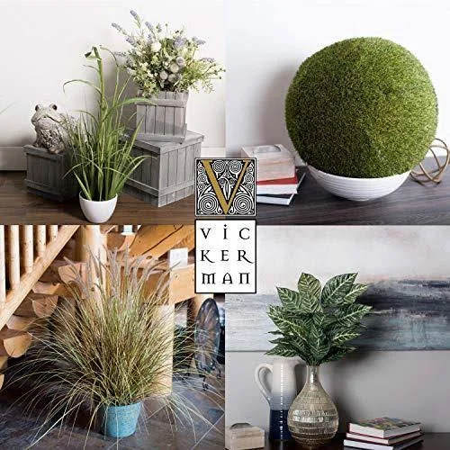 Vickerman Td190172 72x22 Green Cattail Grass in Iron Pot