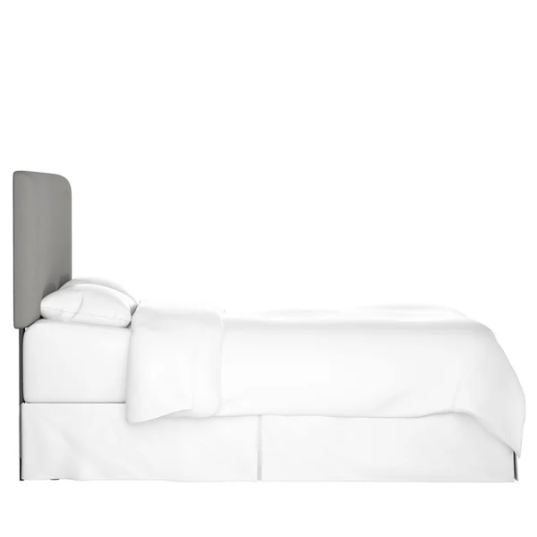 Twin Upholstered Headboard in Velvet Steel Grey