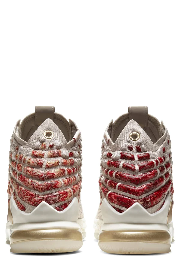 Nike Lebron 17 PRM Basketball Shoes - Men's, Desert Sand/Metallic Gold