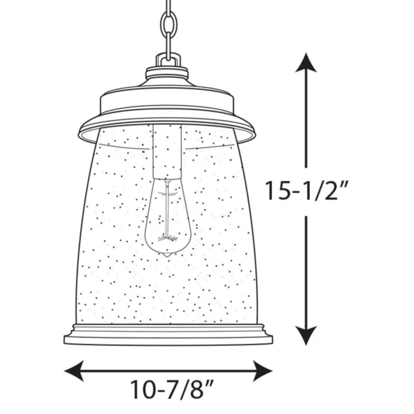 Progress Lighting P550030-103 Conover Hanging Lantern - Antique Pewter