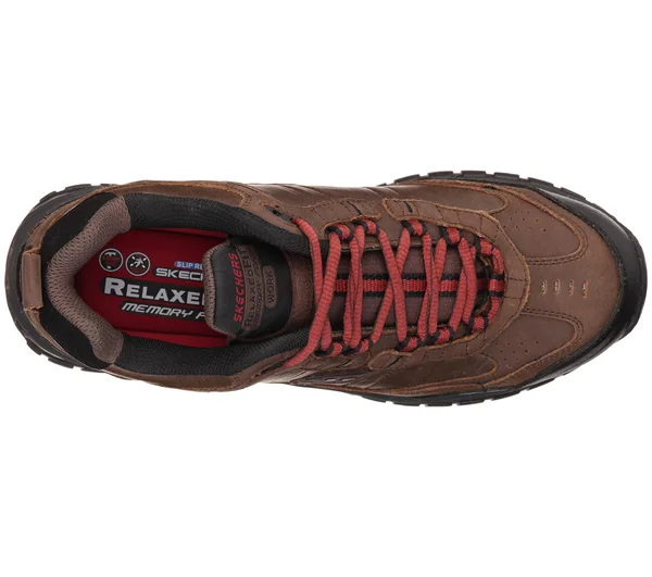 Men's Skechers Work Relaxed Fit Soft Stride Constructor II ST - Size: 7.5, Brown