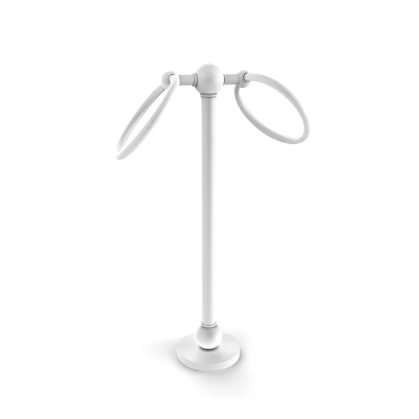 Allied Brass GL-53 Vanity Top 2 Ring Guest Towel Holder Polished Chrome