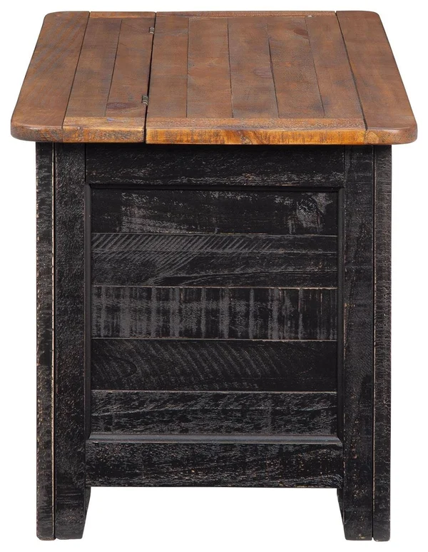 Signature Design Dashbury Antique Black/Brown Storage Trunk by Ashley