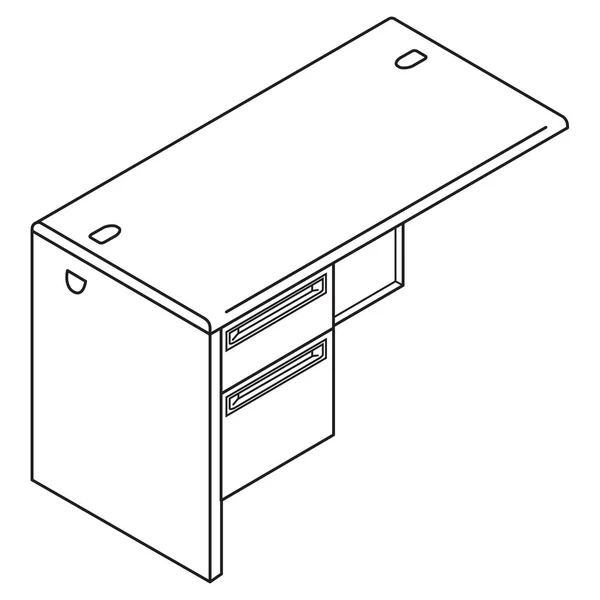 HON 38000 Series Left Return Mahogany/Charcoal