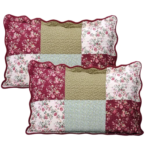 Serenta Patchwork 8 Piece Quilt Set - Pink