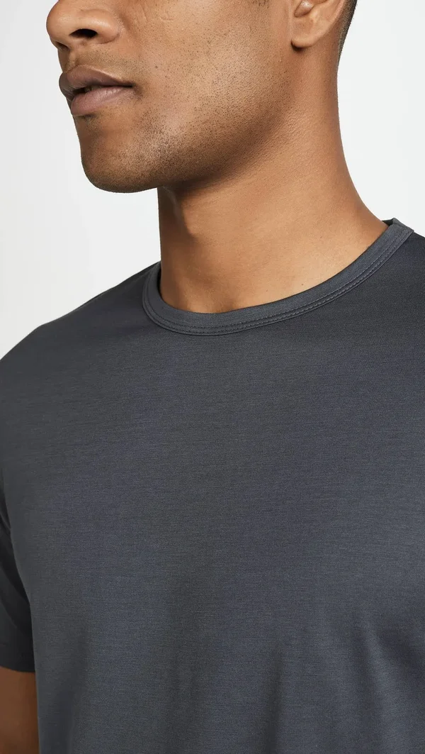 Sunspel Grey Cotton Classic T-Shirt