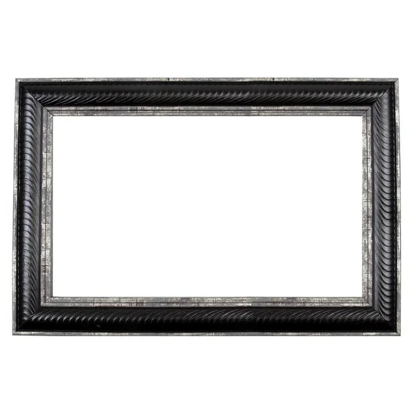 MirrorChic Del Mar 72 in. x 36 in. Mirror Frame Kit in Black and Silver - Mirror Not Included - Black, Silver