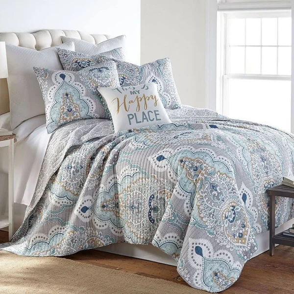 Olympia Quilt or Sham - Grey, Twin