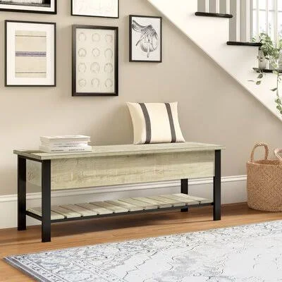 Three Posts Marland Storage Bench Color: White Oak