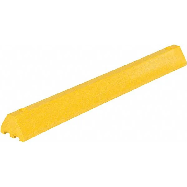 Value Brand CS-S48-Y Parking Curb, 48 in, Yellow, Plastic
