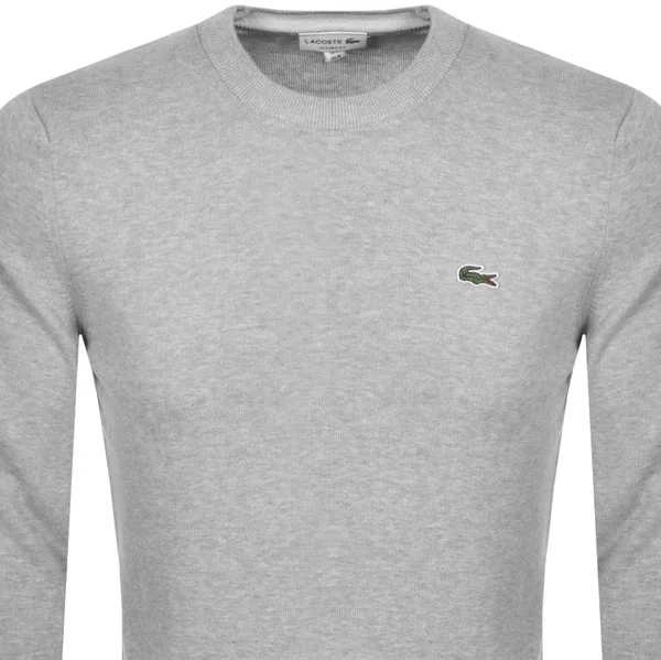 Lacoste Crew Neck Knit Jumper Grey