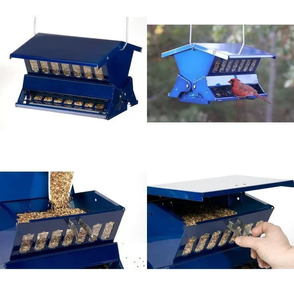 Woodlink Absolute II Electric Blue Squirrel Resistant Bird Feeder