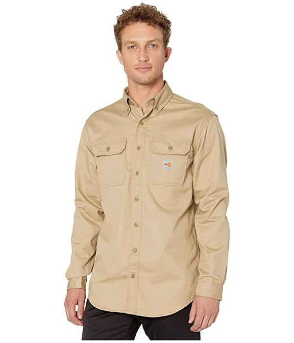 Carhartt Men's Flame - Resistant Khaki Twill Shirt