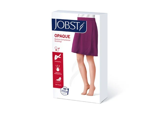 Jobst Opaque Sensitive Thigh 15-20 Closed Toe Petite Natural LG