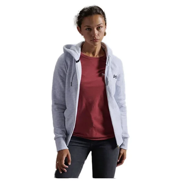 Superdry Orange Label Zip Hoodie - Gray - Hoodies