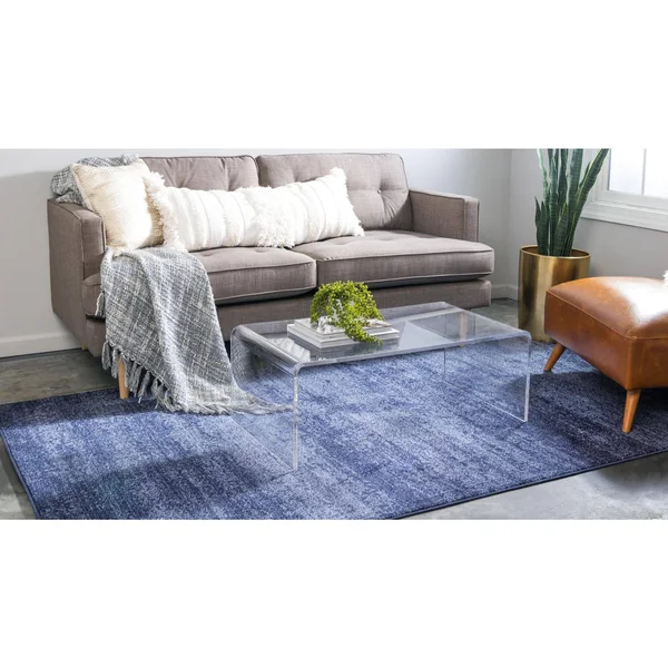 Unique Loom Charlotte Del Mar Area Rug - 5& x 8& Navy Blue