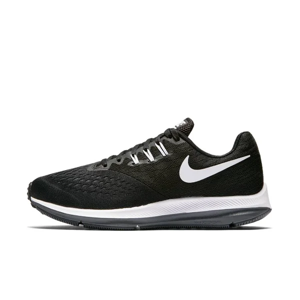Nike Zoom Winflo 4 - Womens Running Shoes Black/White/Dark Grey Size 5
