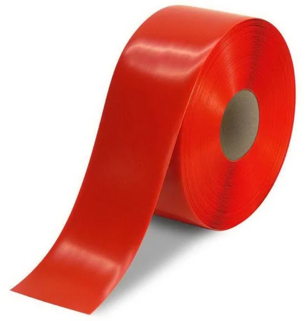 4x22 Red Solid Floor Tape - Mighty Line 4RR - 100& Roll