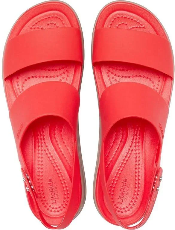 CROCSTM Women's Brooklyn Low Wedge - Red - Wedge Sandals