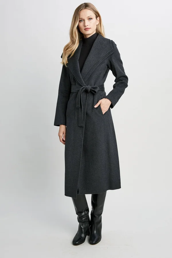 Tahari Elliot Double Face Wool-Blend Coat