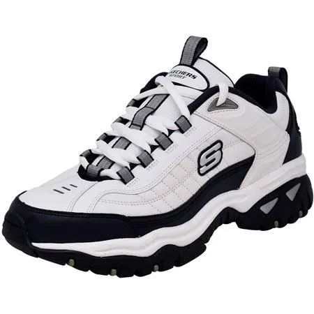 Skechers Men's Energy Afterburn Sneaker - White/Navy Blue, 11.5 M US, Size: Medium