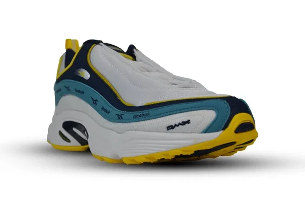 Reebok Daytona DMX Vector Mens Fitness Workout Running Shoes - White/Navy/Mist/Yellow