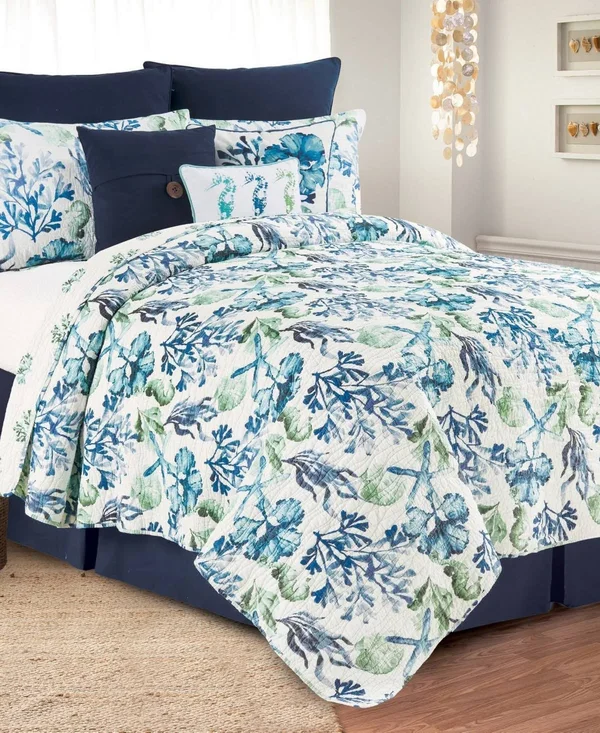 Cu0026F Home Bluewater Bay Twin Quilt Set