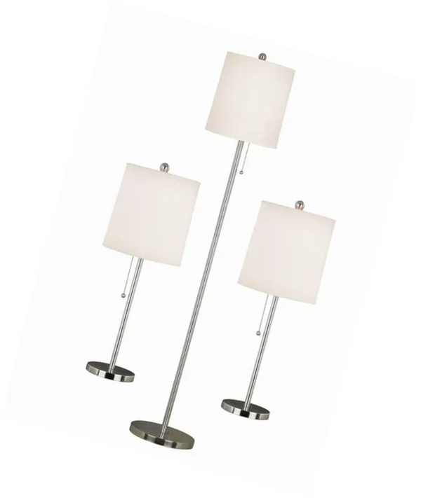 Kenroy Home 21016BS Selma 3-peice Floor Lamp