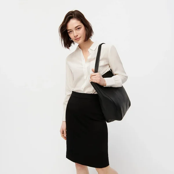 J.Crew Womens NO. 2 Pencil Skirt in Bi-Stretch Cotton (Size 2)