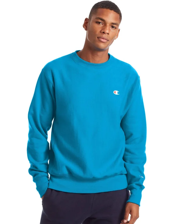 Champion Life Adult REVERSE Weave Crew, XS, Deep Blue Water, Men's