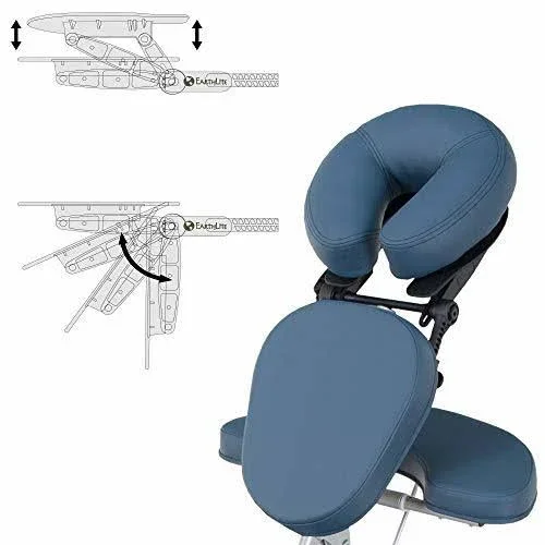 Earthlite Vortex Portable Massage Chair Package - Portable - Compact, Strong and Lightweight (15lb) Incl. Carry Case, Sternum Pad